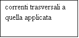 Casella di testo: correnti trasversali a quella applicata 
