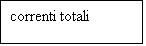 Casella di testo: correnti totali